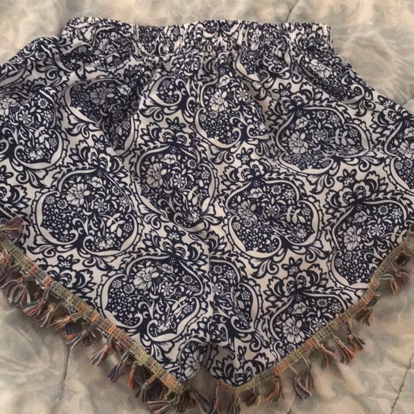 Blue shorts with rainbow fringe - Picture 3 of 3